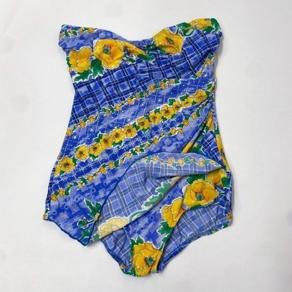 Rose Marie Reid Vintage 80's strapless SwimSuit Size‎ 16
